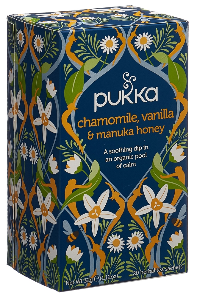 PUKKA Camomille Vanille & Miel de Manuka Tee<br>20 Stück, Beutel, TEES, Bio