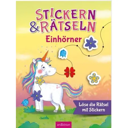 ars Edition Stickern & Rätseln – Einhörner