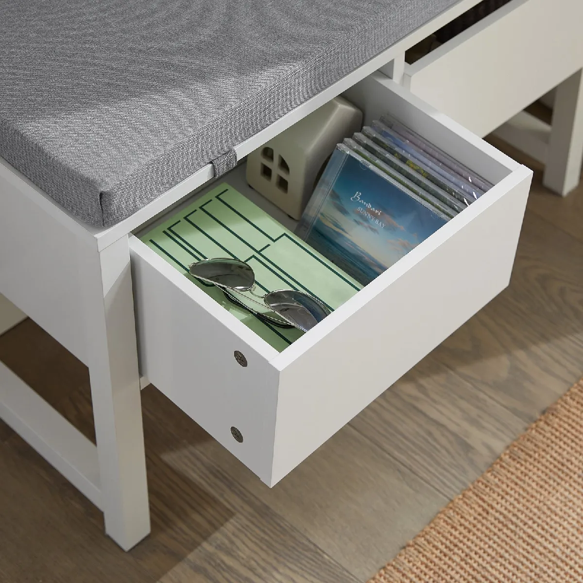 SoBuy FSR88-W Banc de Rangement Confortable