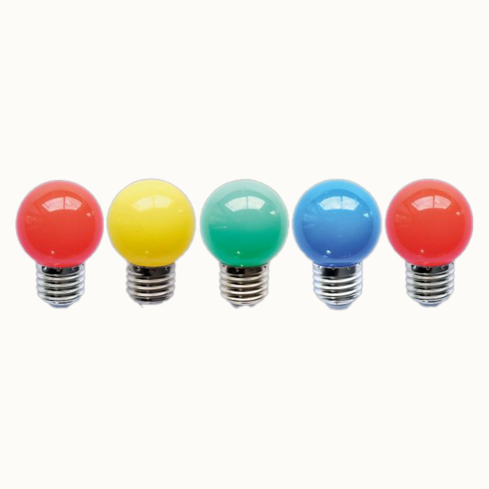 Pack de 5 ampoules e27 led blanc chaud - type guinguette - 0,5w - chromex