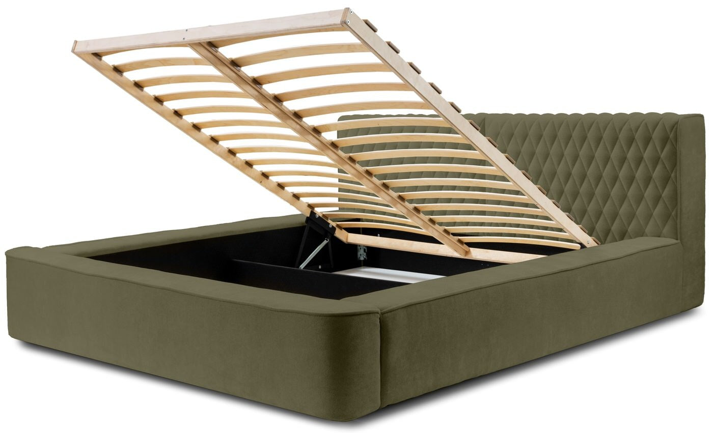 Trae Mobler Azurro 180 x 200 cm Gestoffeerd Bed Bosgroen