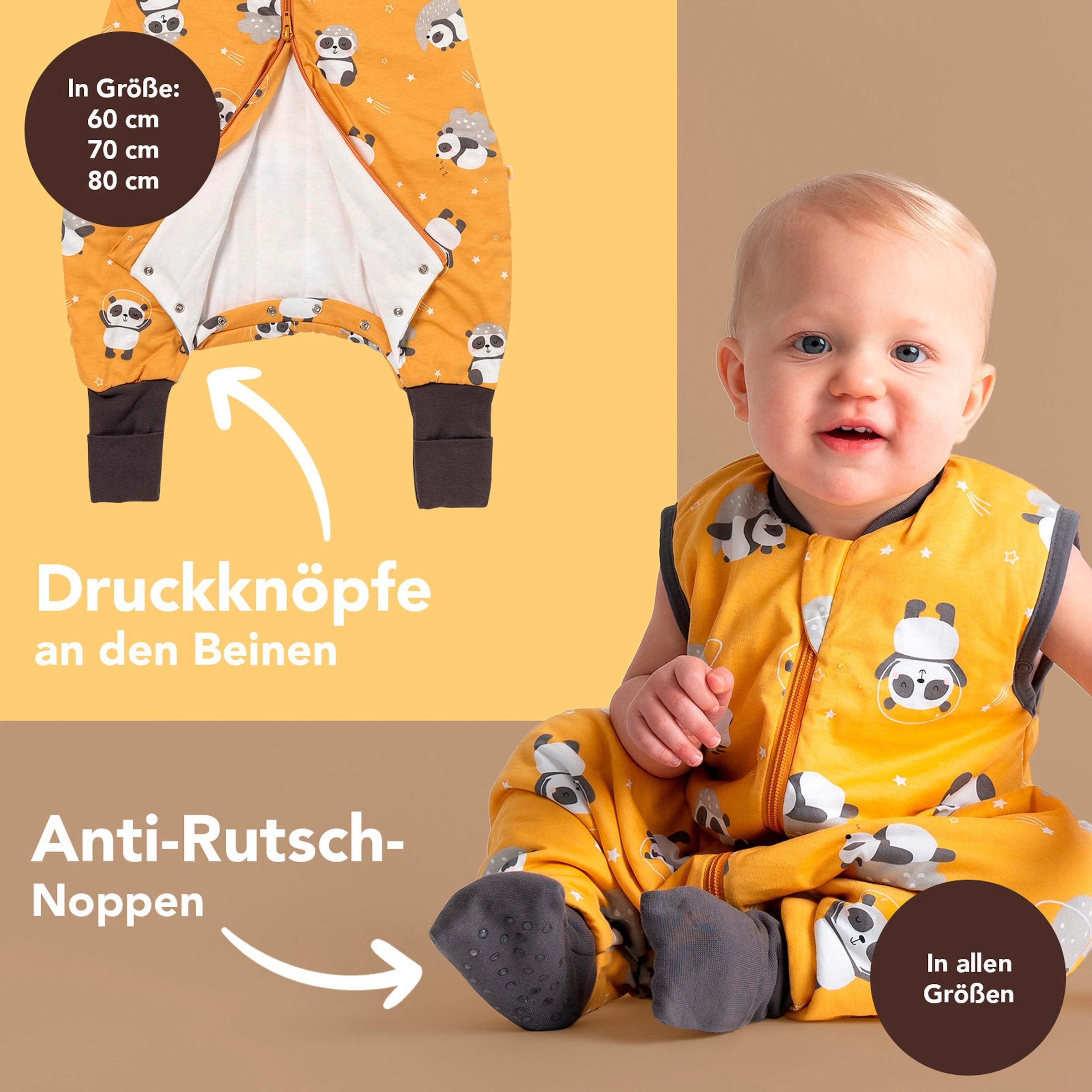 schlummersack Schlafsack mit Füßen 1.0 Tog Panda
