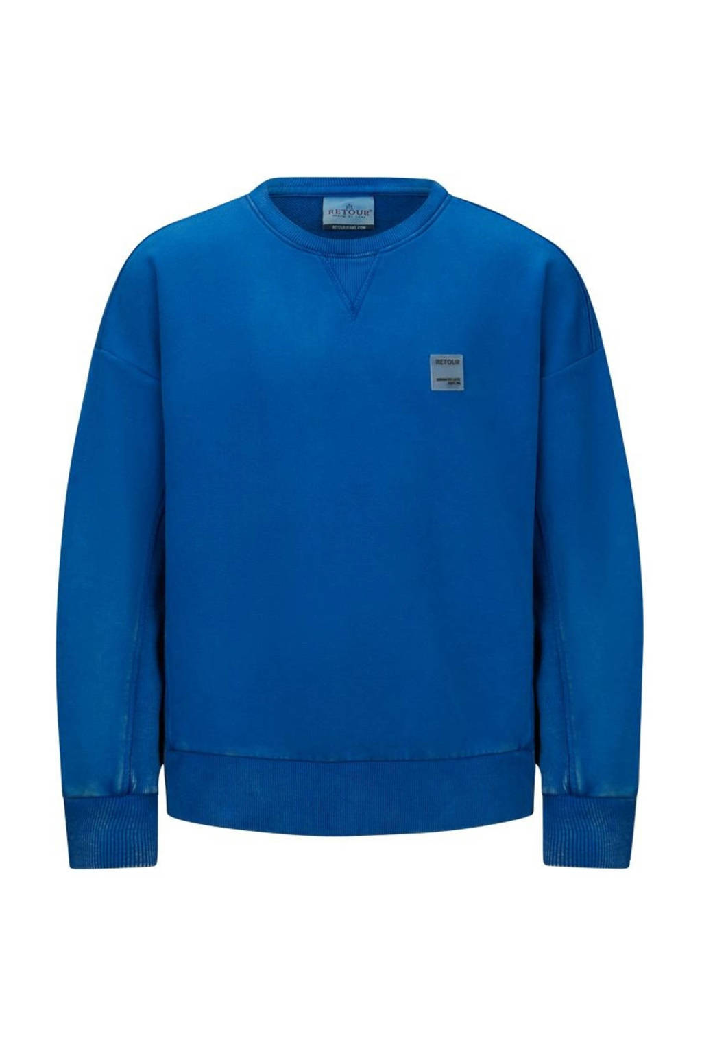 Retour Jeans sweater Andrew met backprint hardblauw