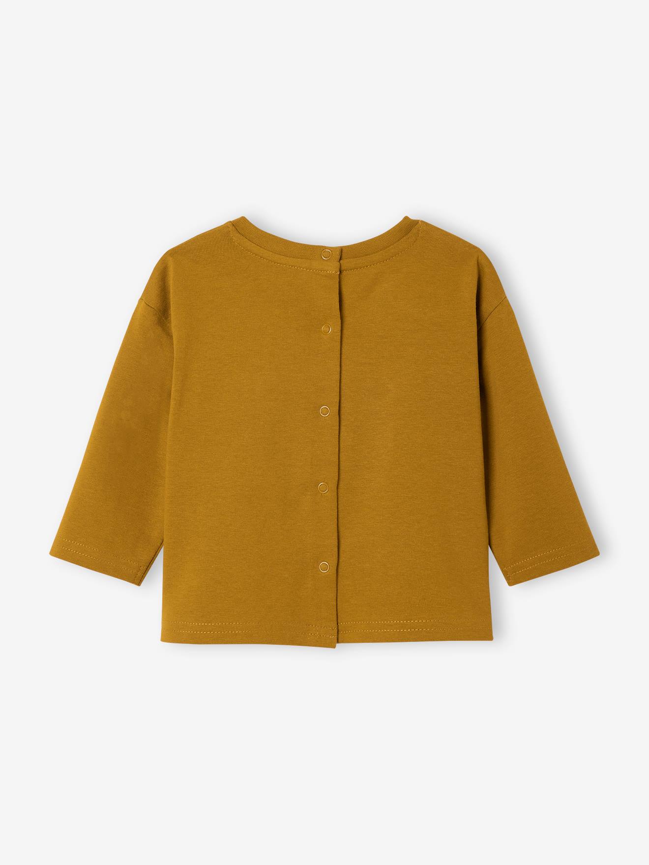 Camiseta infantil bronze com estampa em relevo