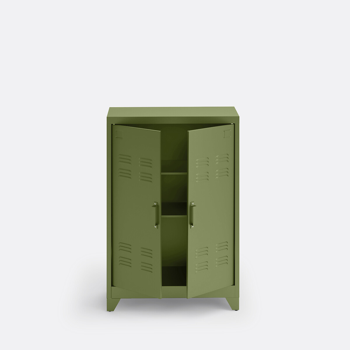 LA REDOUTE INTERIEURS<br>Armário baixo de metal, 2 portas, Hiba