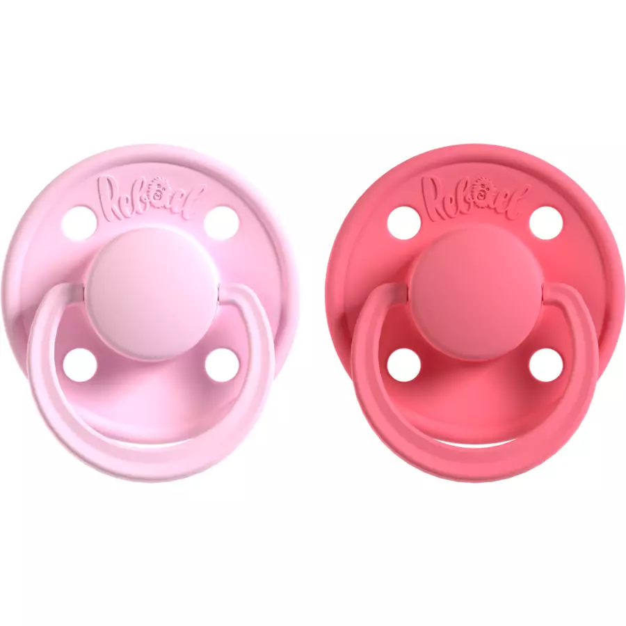 Rebael Schnuller 2er-Pack 0-6 M  Mono Sweet PinkSalmon