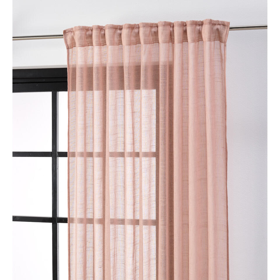 Kant en Klaar Gordijn Mia Roze