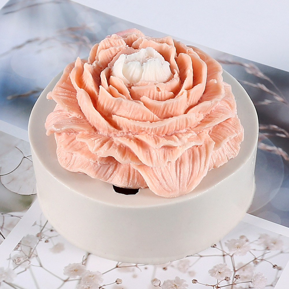 (Ø90mm) Silikon Blumen Form DIY Wachs Kerzen Giessen - Pfingstrose