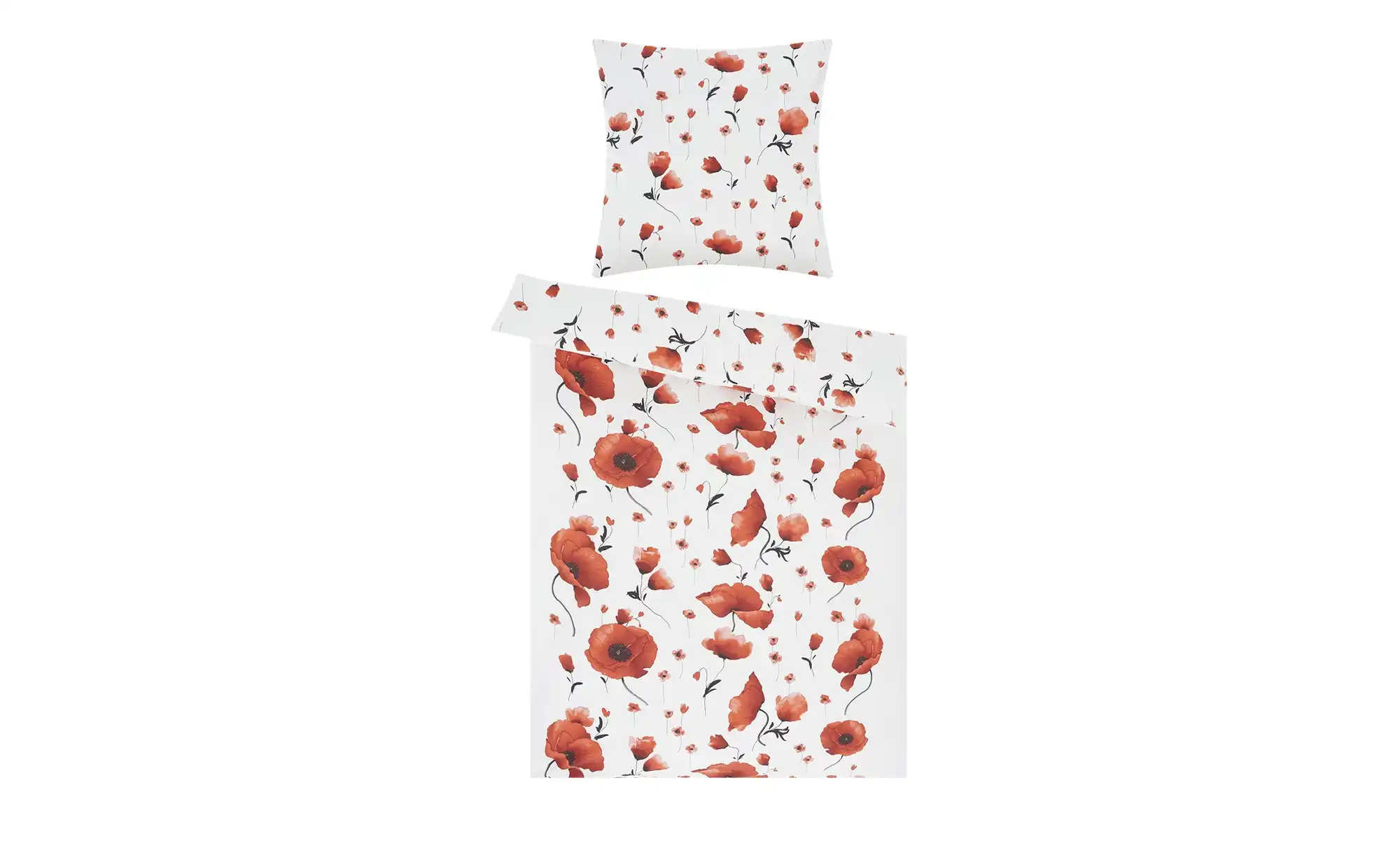 kaeppel Baumwoll Seersucker Bettwäsche Scarlett Poppies