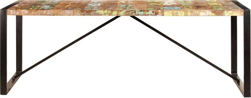 Eettafel - Antieke Stijl - Massief Gerecycled Hout - Uniek Design