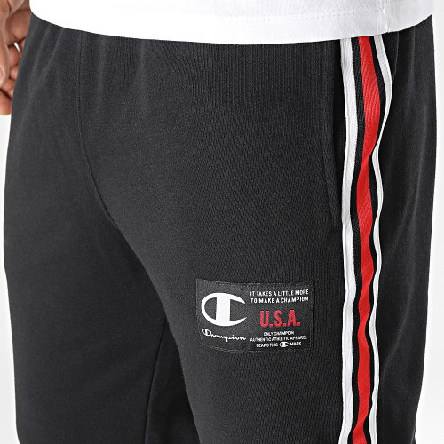 Pantalon Jogging A Bandes 218767 Noir