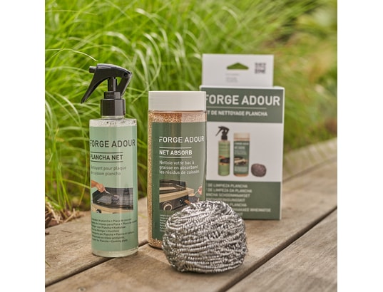 FORGE ADOUR - Accessoire plancha Kit : Boule Inox, Plancha net et Net absorb