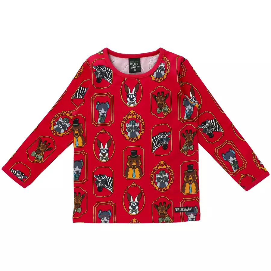 Villervalla Shirt Langarm Gerahmte Tiere FRAMED ANIMALS ROSEHIP