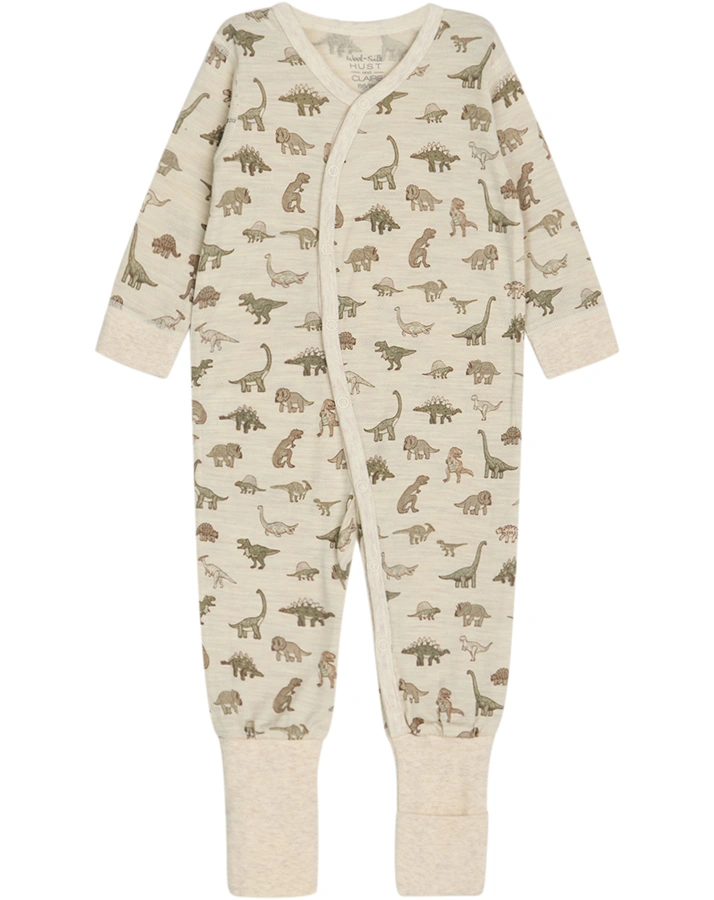 Strampler MILAN mit Seide in wheat melange