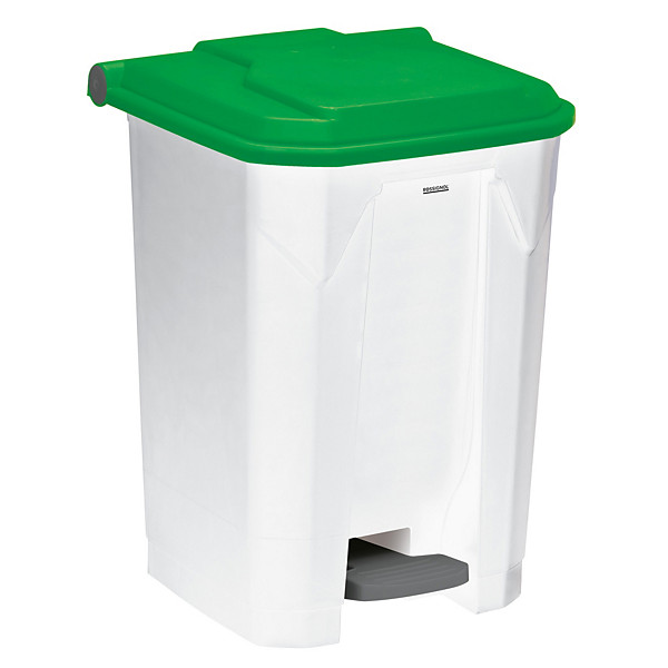 ROSSIGNOL Poubelle à pédale haccp 50 L Utilo blanc/vert