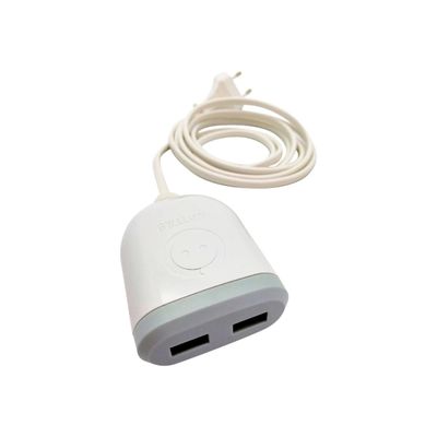 Watt&Co - chargeur secteur pour smartphone avec 3m de câble - 2USB - blanc