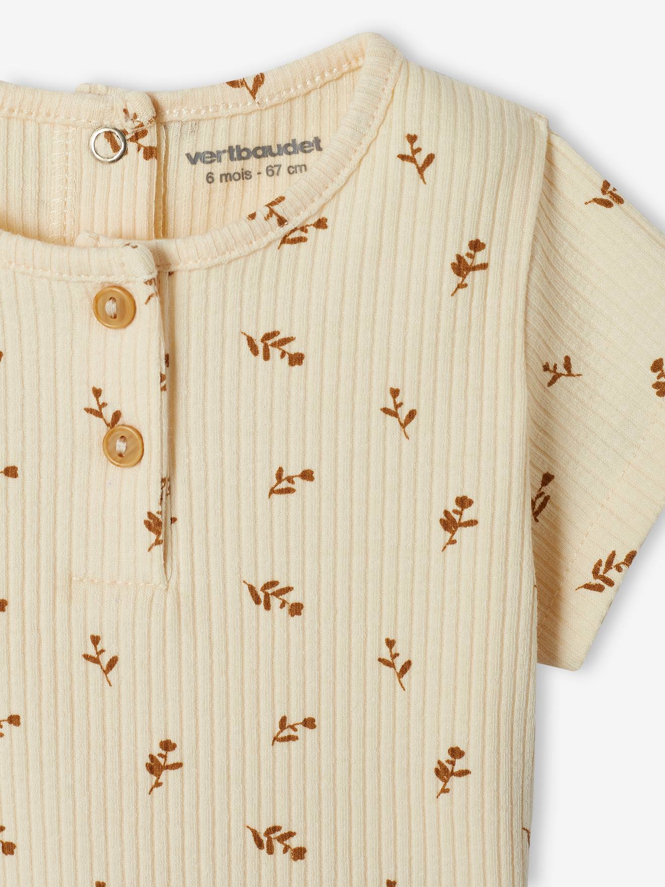 Camiseta infantil canelada crua
