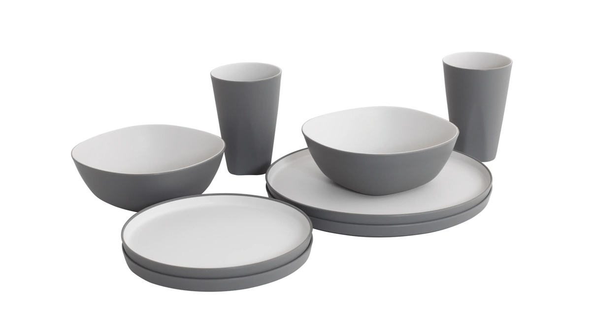 Gala Geschirrr-Set 2 Personen Grey Mist