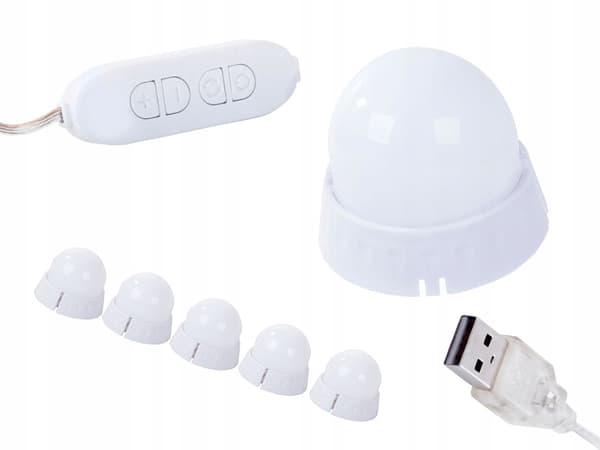 10stk LED-lys til Sminkespeil Sminkebord - Fest rundt speilet