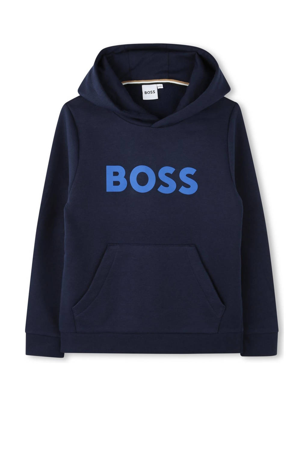 BOSS hoodie met logo donkerblauw