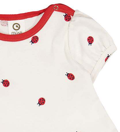 M?Slå Kjole - Ladybird - Balsam Cream/Apple Red