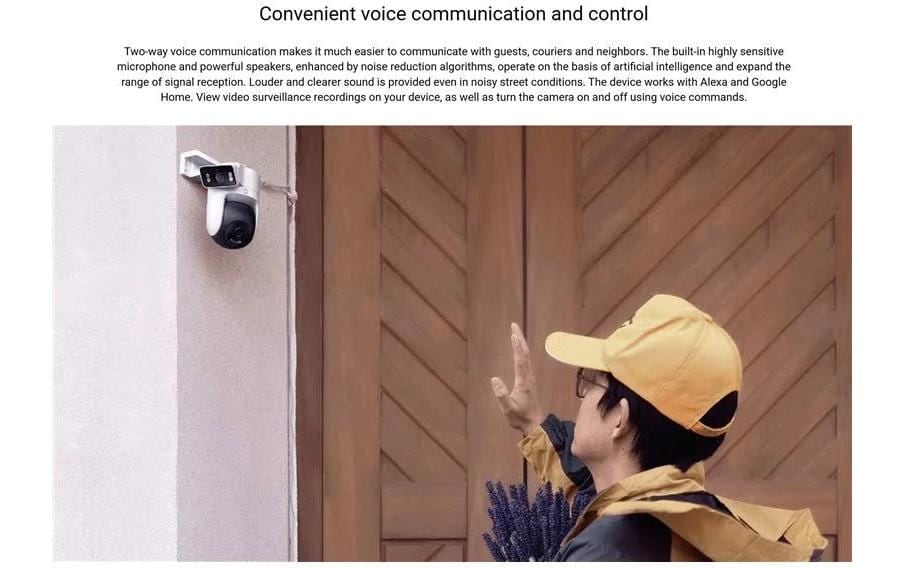 Xiaomi Überwachungskamera »CW500 Dual Aussenkamera« Aussenbereich eingebauter Lautsprecher, eingebautes Mikrofon, Alarmfunktion
