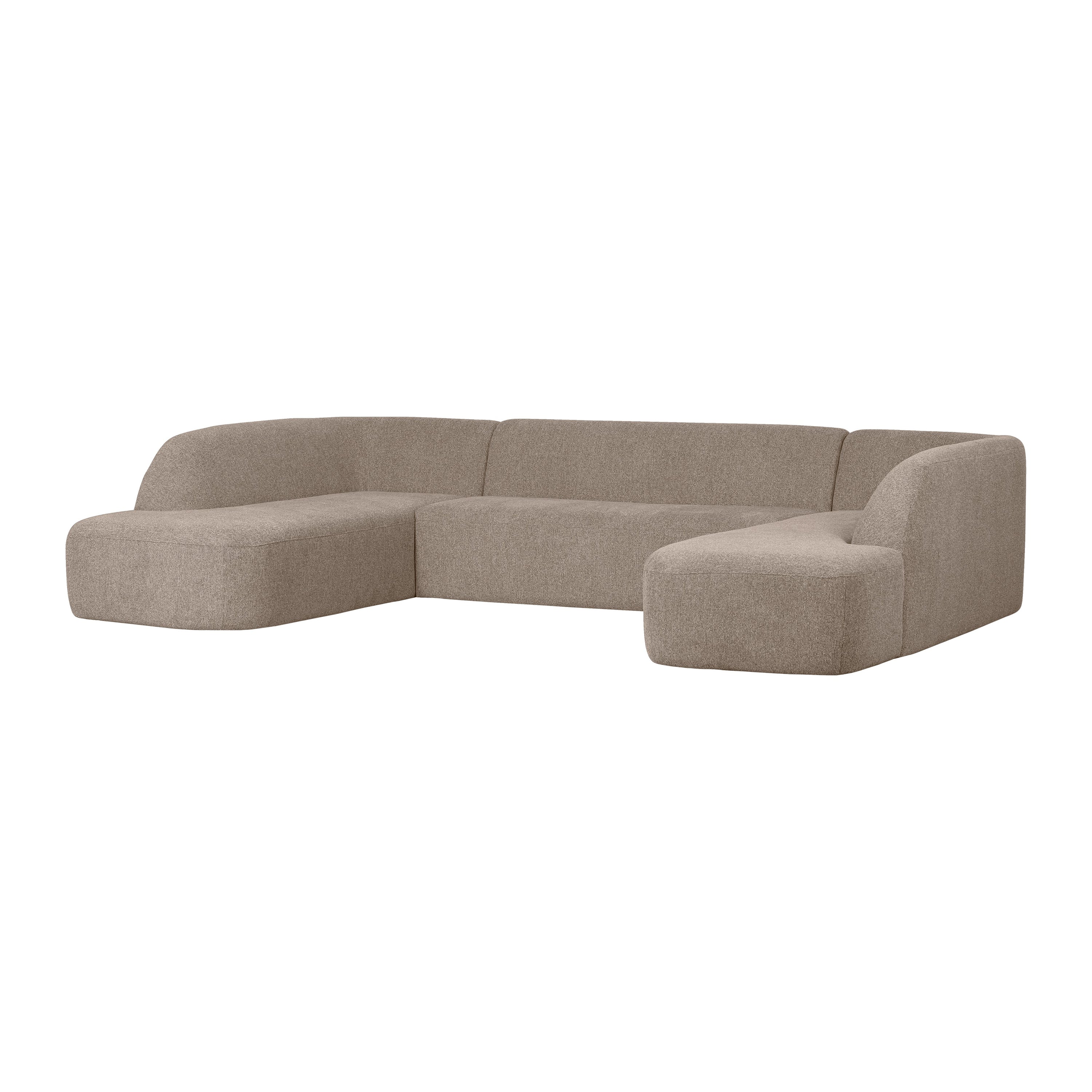 WOOOD Sloping U-bank â Chenille - Naturel Melange