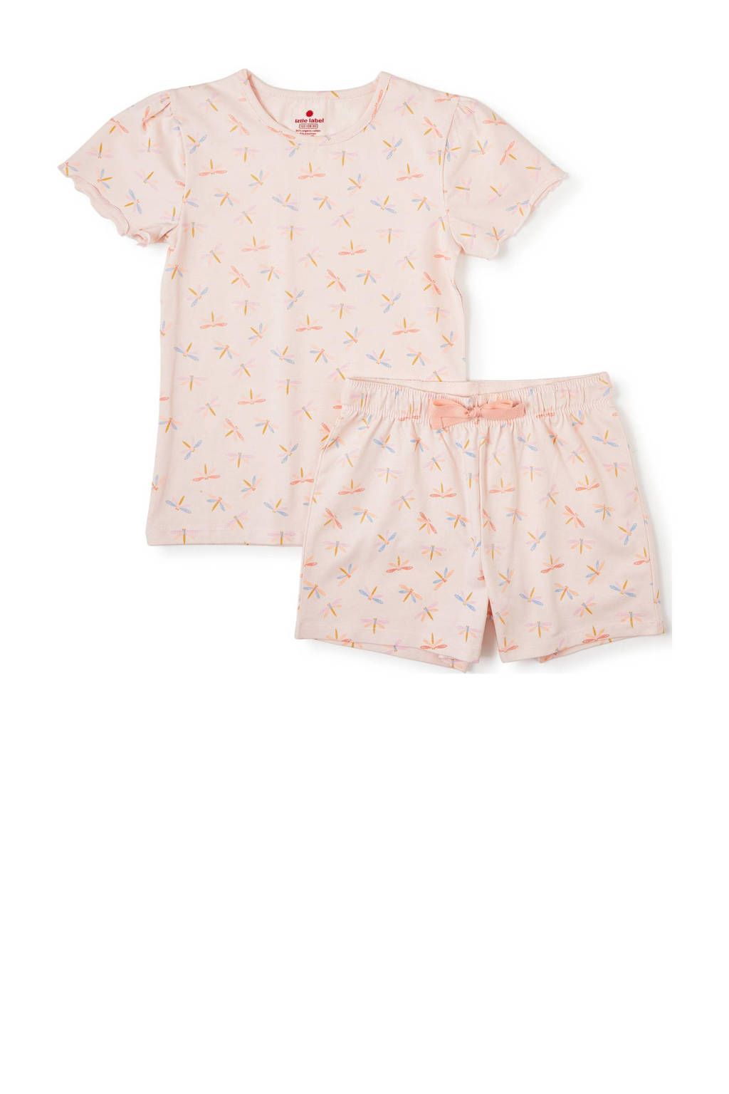 Little Label shortama met all over print roze