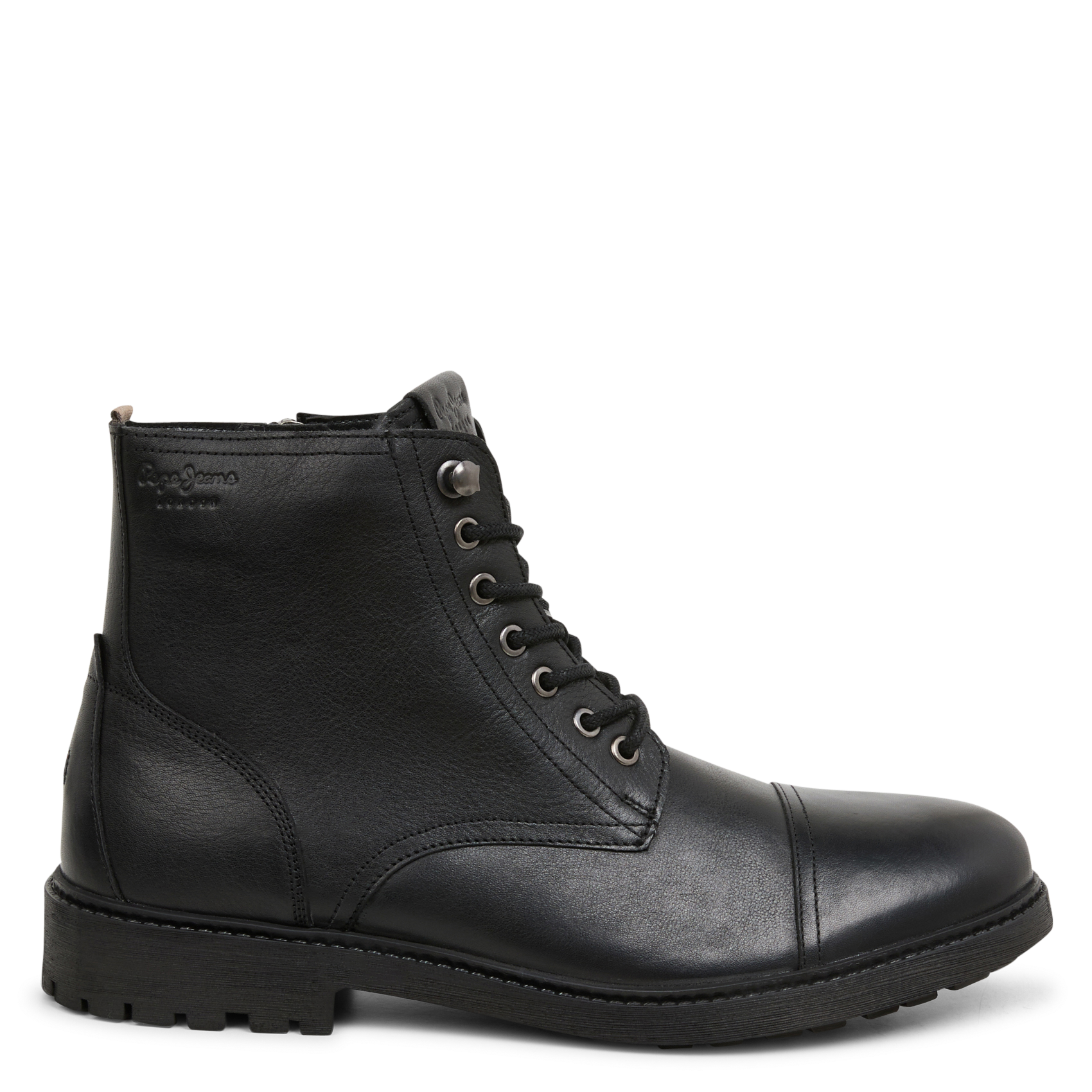FRED LAND - Boots crantées en cuir| Noir