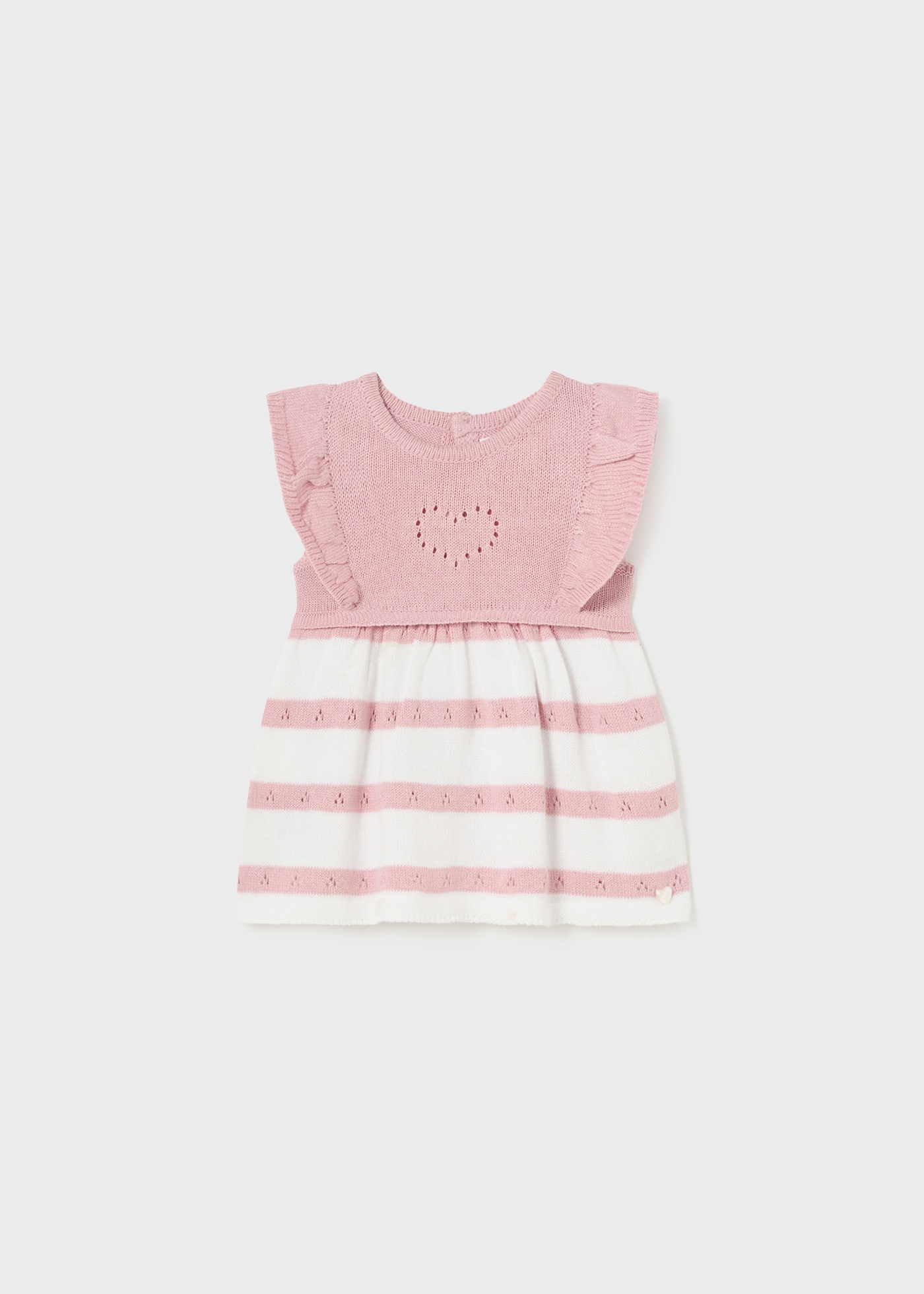 Vestido de malha de algodão sustentável para recém-nascido
