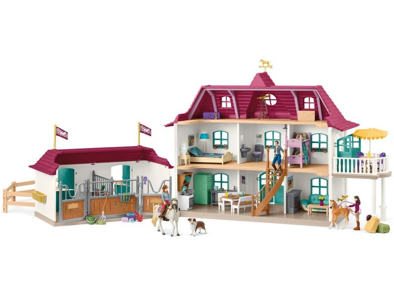 Schleich Spielfigurenset Horse Club Lakeside Pferdehof Playset fördert kreatives Spielen