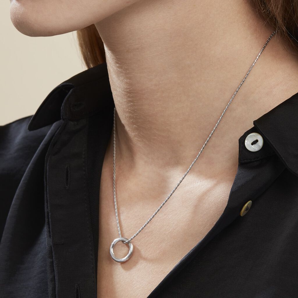 Collier Argent Blanc Melia