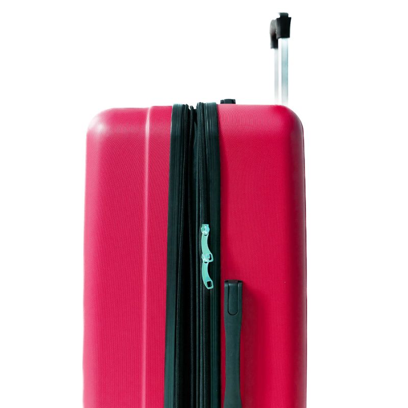Lot de 3 valises rigides FG671 Extensibles 55, 65 et 75 cm Rose