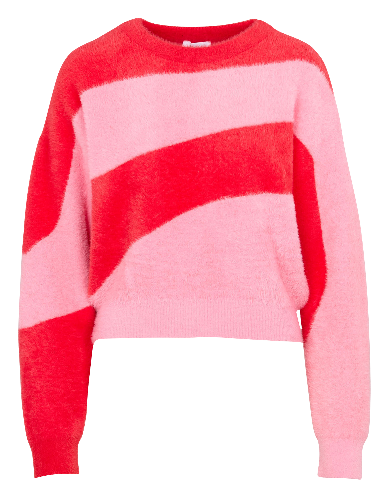 MYLO - Pull col rond à rayures | Rose