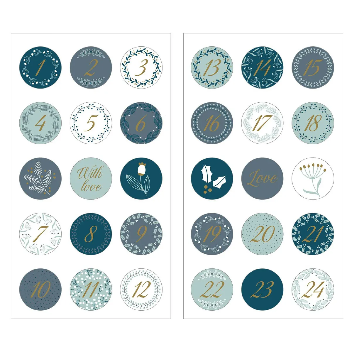 Artemio Stickers Ronds Végétaux