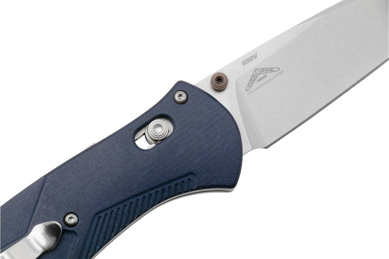 Benchmade Barrage 581-03 Stonewashed CPM S30V, Blue Canyon Richlite, zakmes