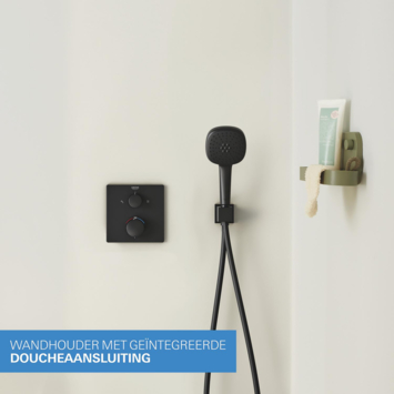Grohe Precision Thermostat Perfect inbouw douchesysteem met  Vitalio Comfort 250 hoofddouche vierkant Mat Zwart