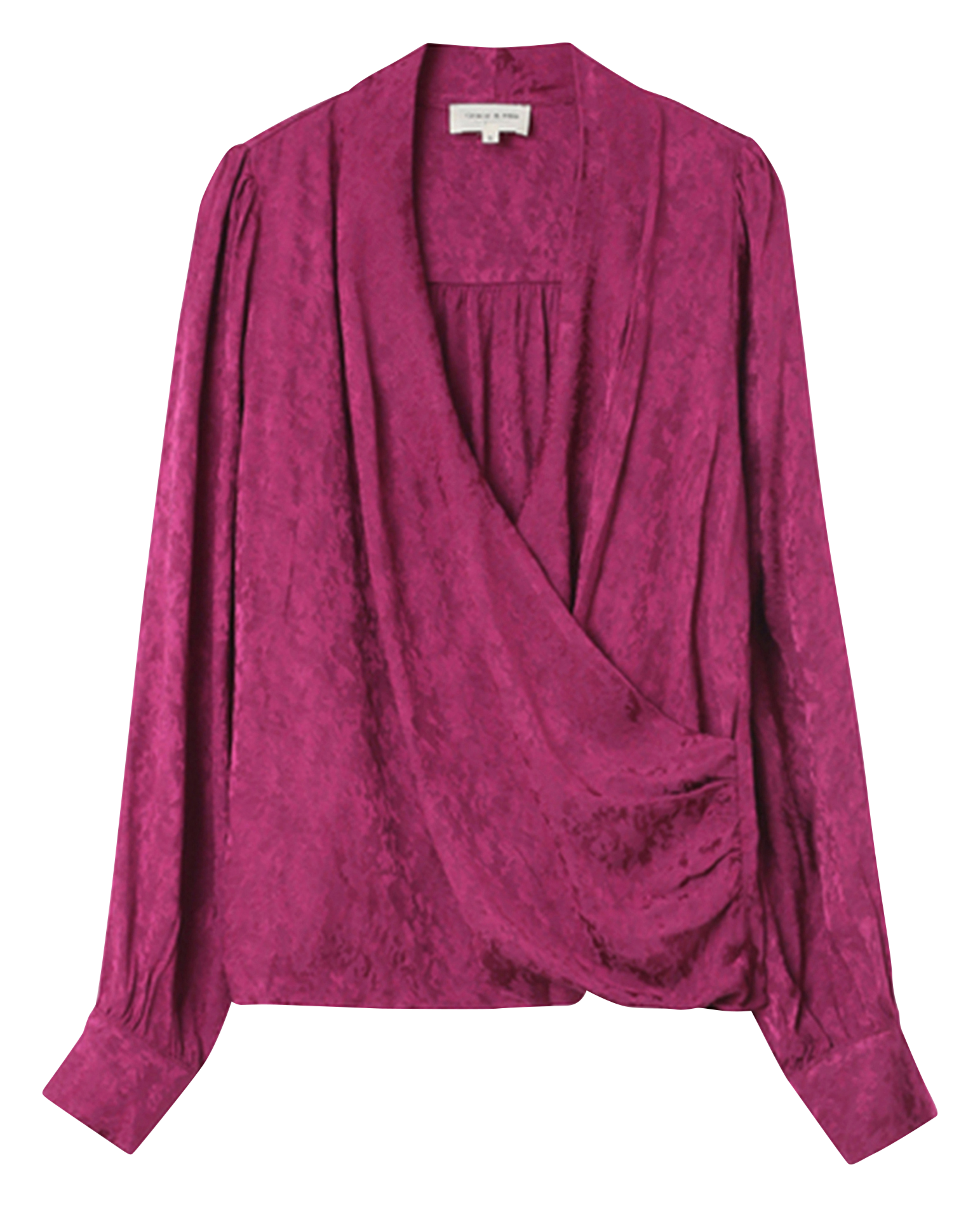 NONNA - Blouse droite cache-cœur drapée | Rose