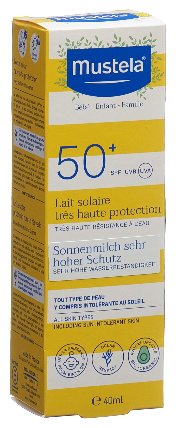 Mustela Sonnenschutz Sonnenmilch Milch LSF50  Tb 40 ml