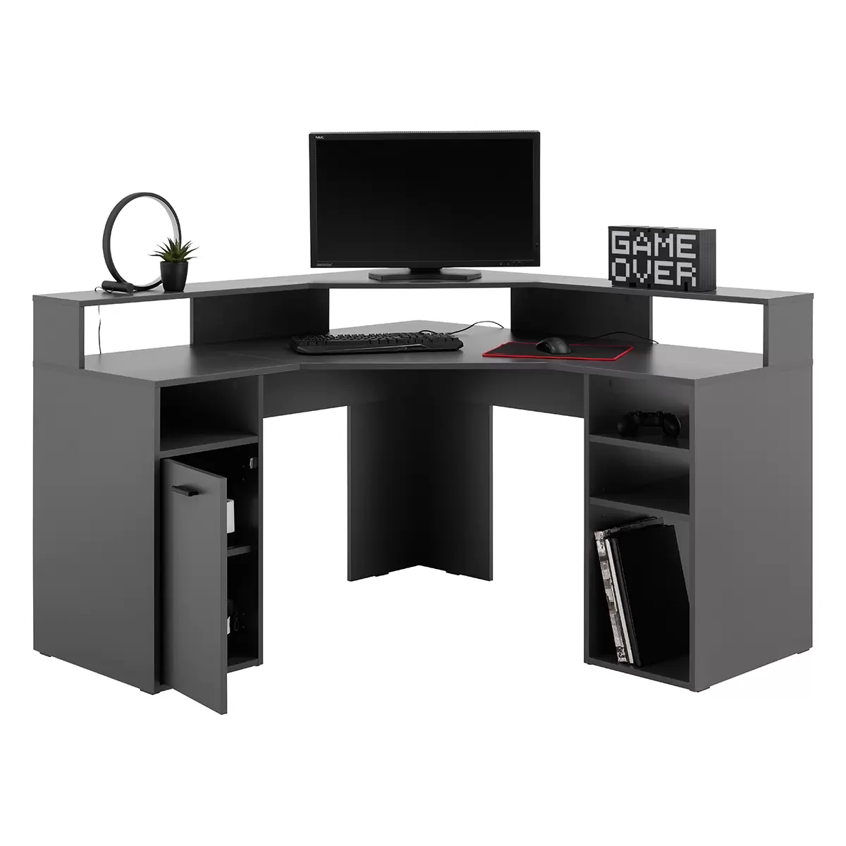 Eckschreibtisch Gaming Pro Anthrazit