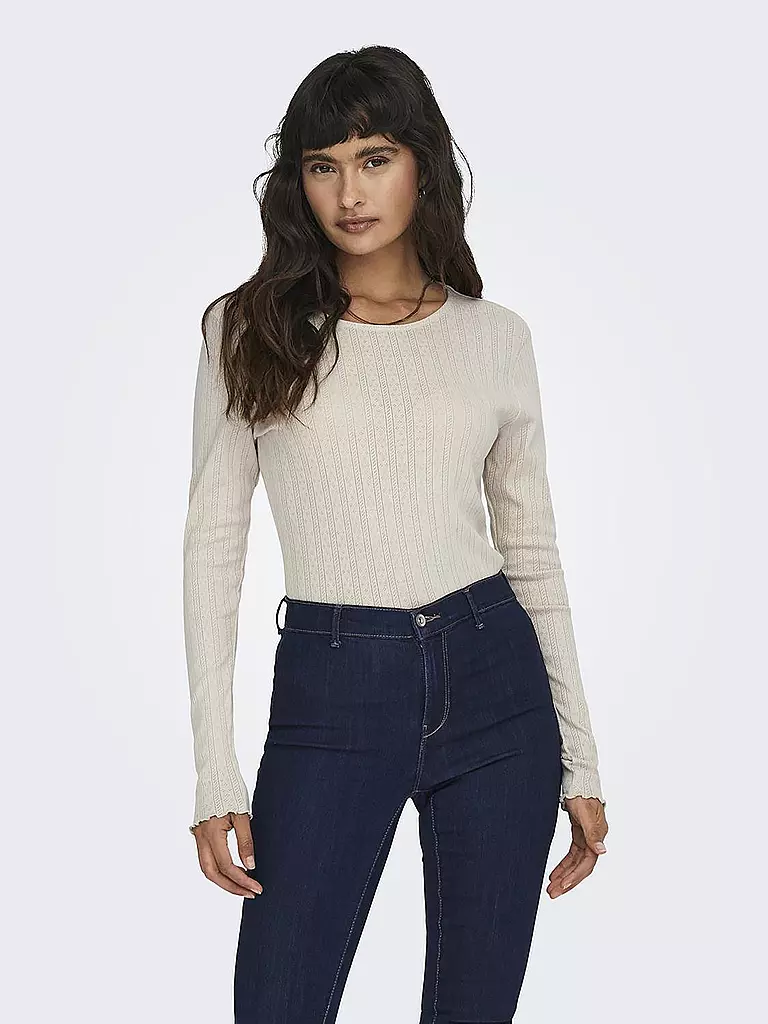 ONLY Langarmshirt ONLCARLOTTA beige