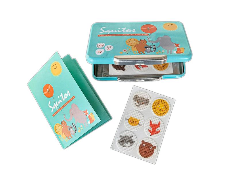 Squitos Duftaufkleber Kinder mit Citronella 24 Stück Anti-Mücken-Pflaster mit Citronella- und Eukalyptusöl