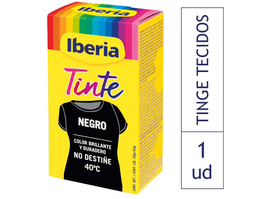 TINGE TECIDOS IBERIA PRETO 2X10G   50G