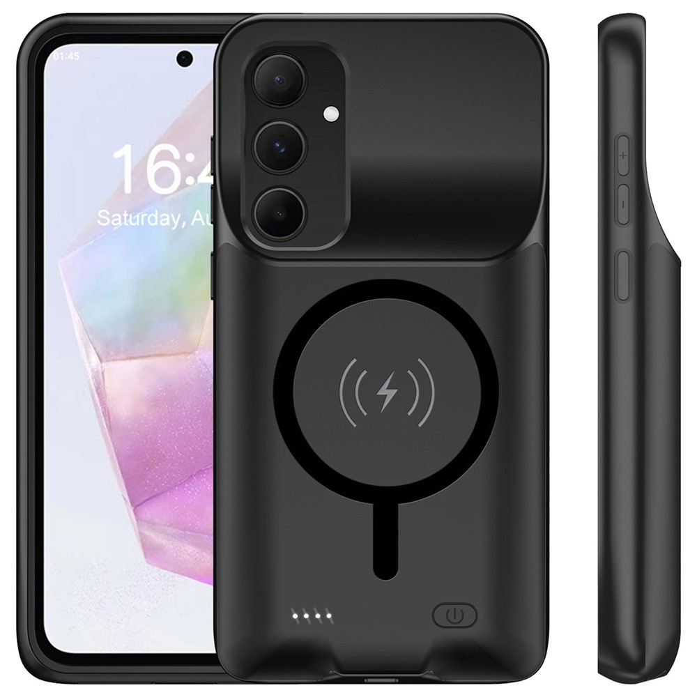 Samsung Galaxy A35 Backpack Akku Case Schutzhülle MagSafe-Modul (10000mAh) - Schwarz
