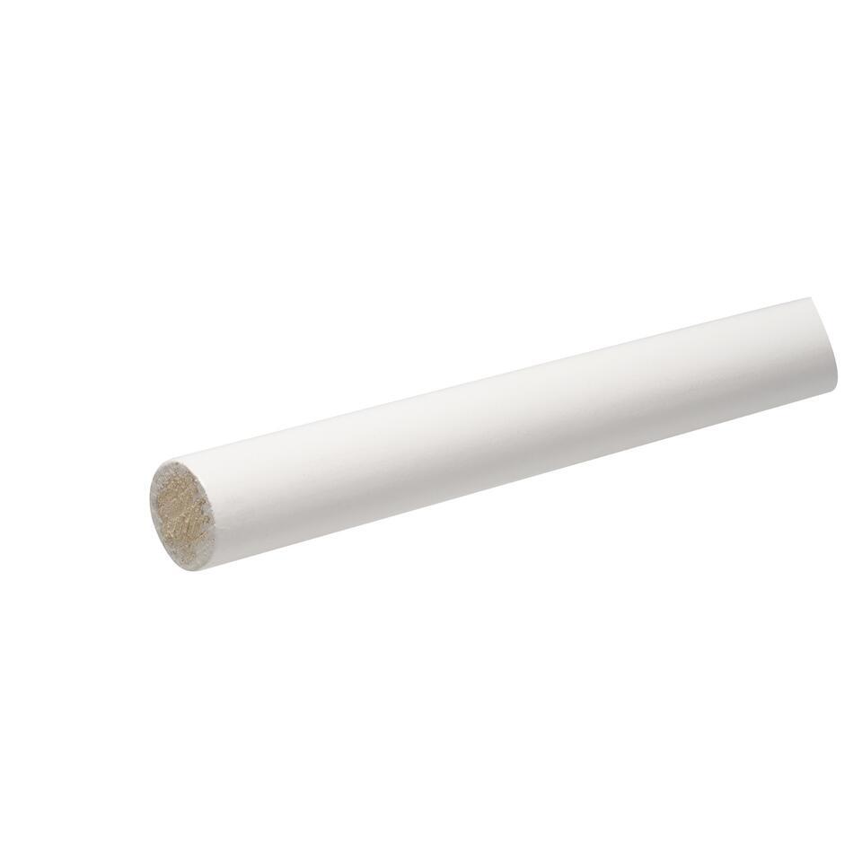 Gordijnroede 240 cm Wit Hout - Ø28mm