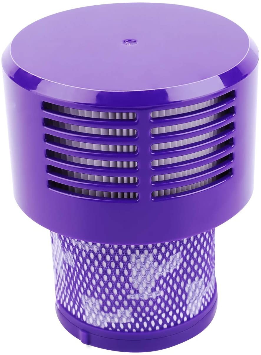 (5-tlg. Set) Ersatz Hepa Filter inkl. Reinigungsbürste für Dyson Staubsauger V10 / SV12 - Violett