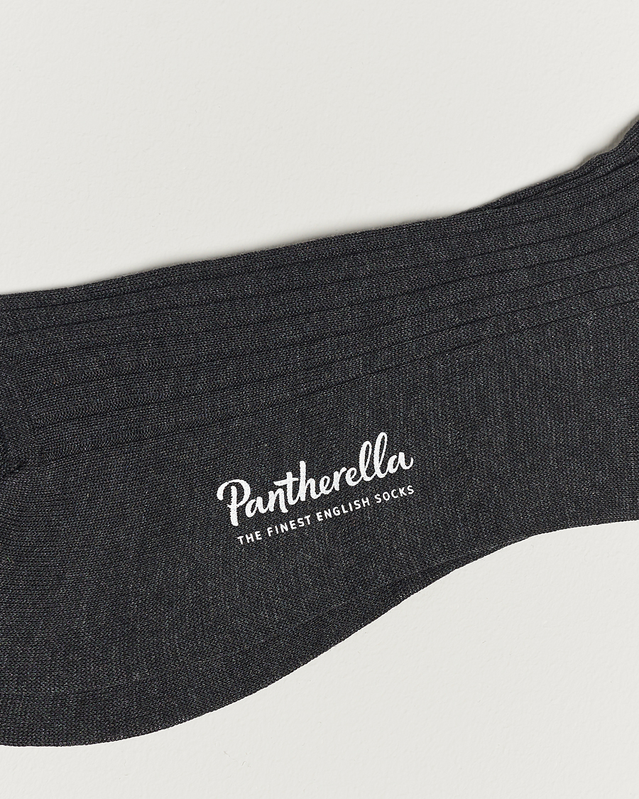 Pantherella Vale Cotton Socks Dark Grey