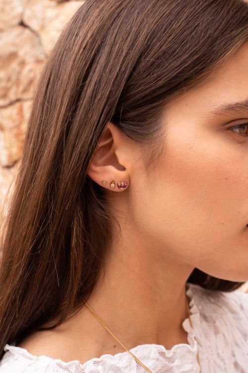Studs rond met strass