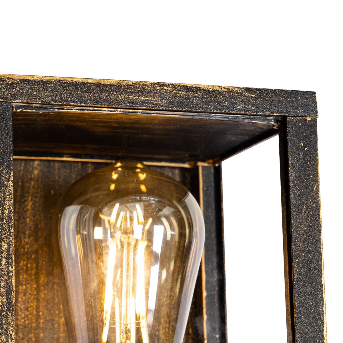 Vintage wandlamp antiek goud 38 cm 2-lichts IP44 - Charlois