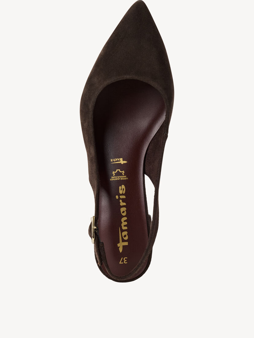 Leren Slingpumps - bruin